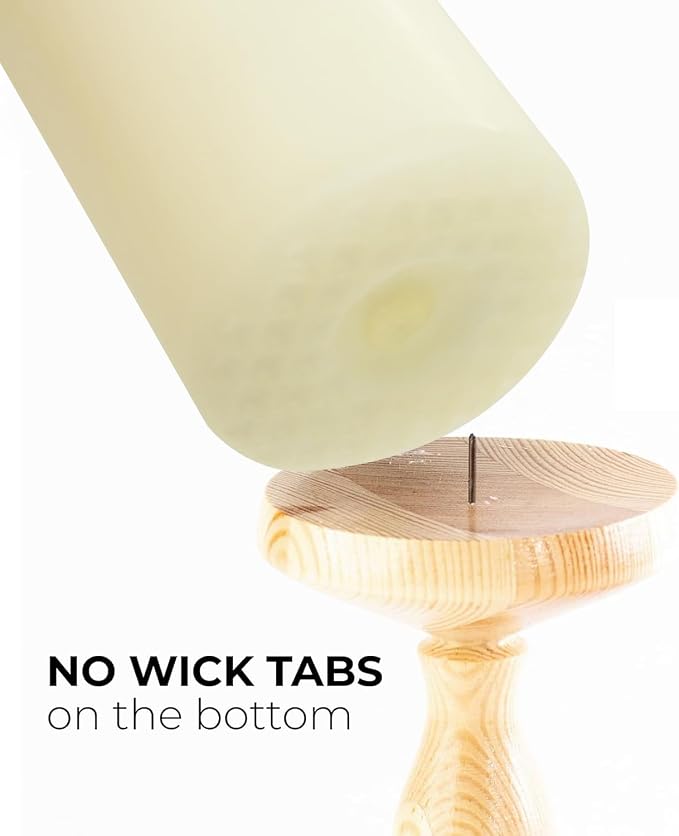 Set of 20 Ivory Pillar Candles, Dripless and Smokeless Dinner Candle, 2x4” - Image 5