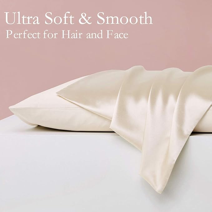JOGJUE Silk Pillowcase for Hair and Skin 2 Pack 100% Mulberry Silk Bed - Image 2