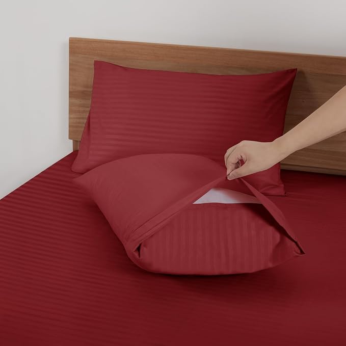 Mejoroom Striped King Size Bed Sheet Set - Image 4