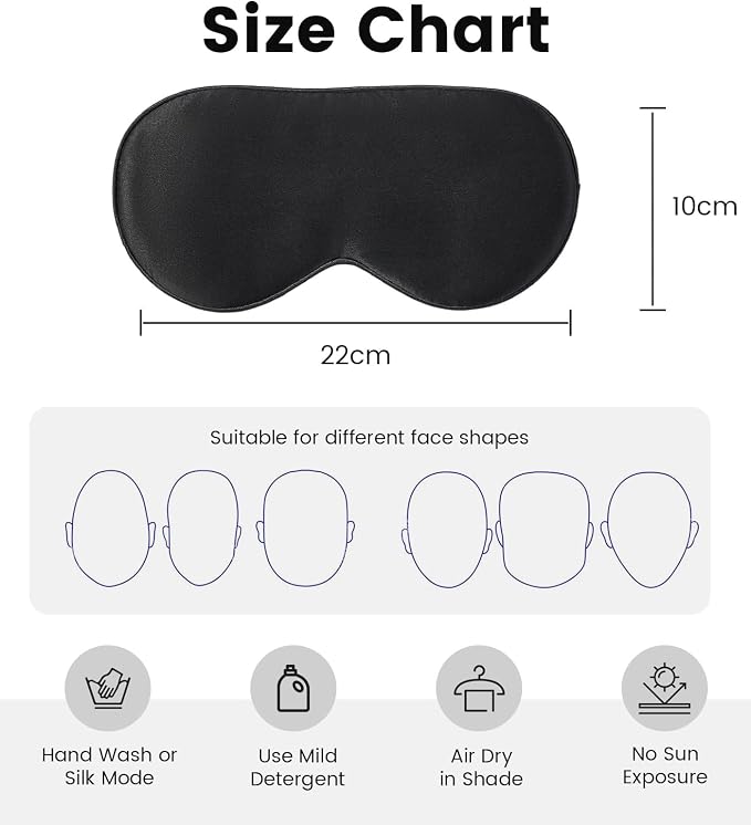 Formé & Found Silk Sleep Mask for Men & Women, 100% 6A Mulberry Silk, 16 Momme - Image 5