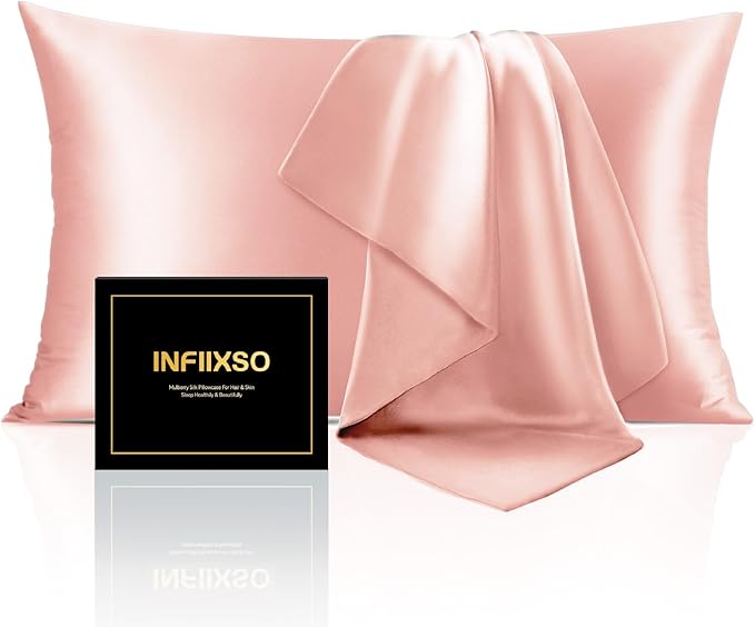 INFIIXSO Mulberry Silk Pillow Case King Size, Silk Pillowcase by INFIIXSO