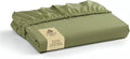 Linen Home 100% Cotton Percale Weave Fitted Sheet, King Size, Oil Green by LINENHOME