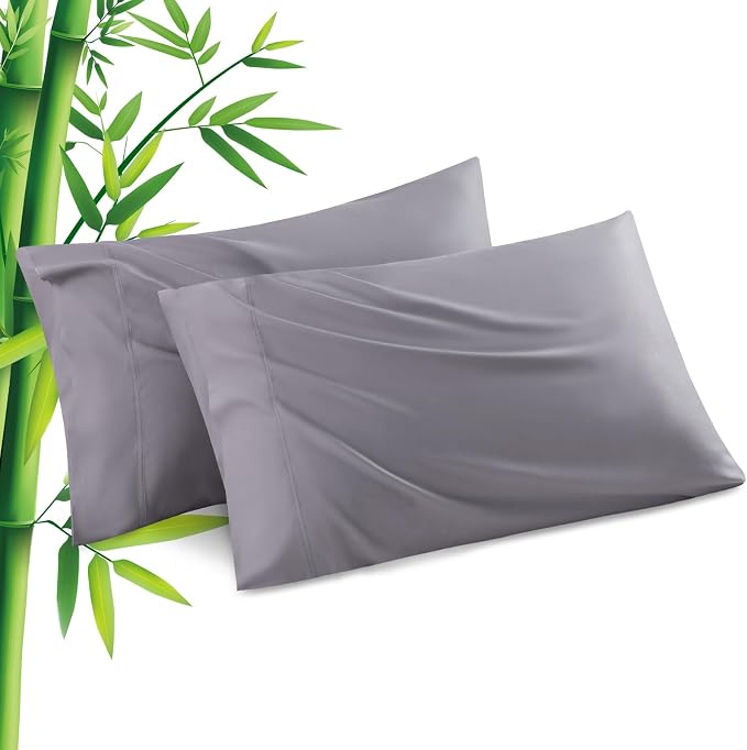 Pillowcases Queen Size 2 Pack, Cooling Viscose from Bamboo Pillow Cases by JamRest