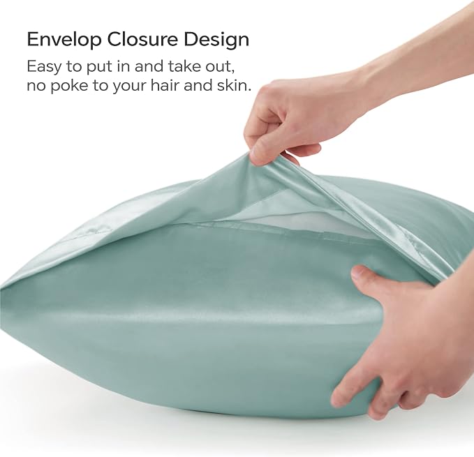 BEDELITE Satin Body Pillow Cover, Super Soft and Cooling Body Pillow Pillowcase - Image 4