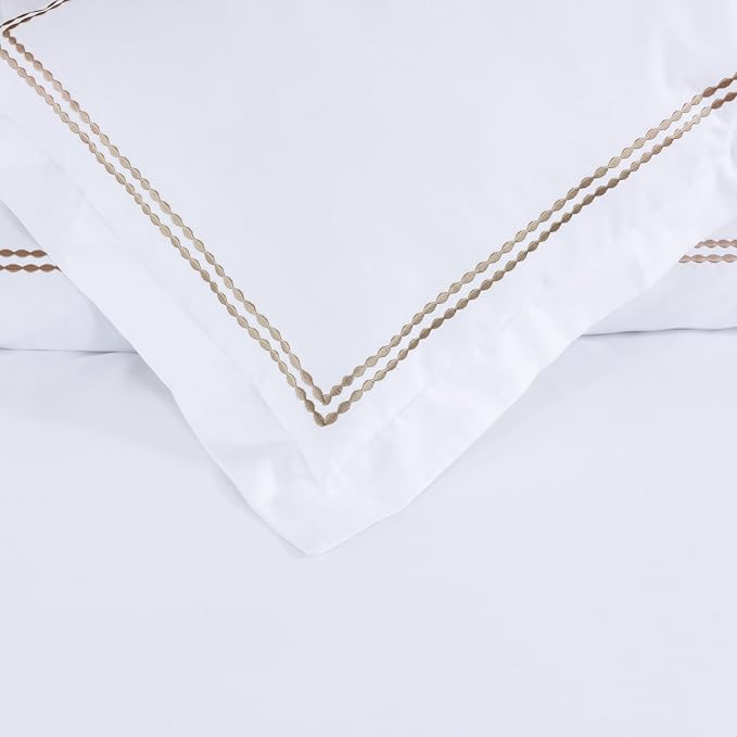 Dreamology White Duvet Cover Luxury Hotel Quality Bedding Set 100% Cotton - Image 2