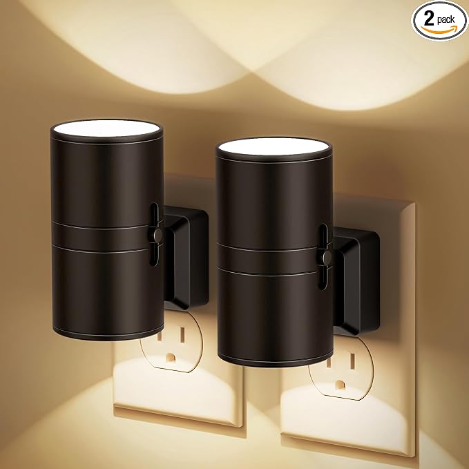 Night Lights Plug into Wall, Dimmable Night Light Plug in, Modern Night Lights by JandCase
