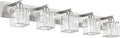 Aipsun Brushed Nickel Bathroom Lighting Fixtures 5 Light Vanity Light Crystal by Aipsun