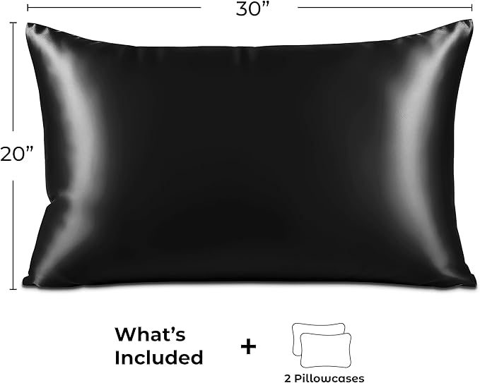 Pure Bedding Satin Pillowcase 2 Pack - Image 6