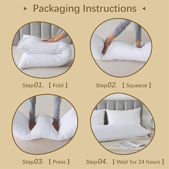 Memory Foam Body Pillow Insert, Soft Large Long Bed Pillow - Image 5