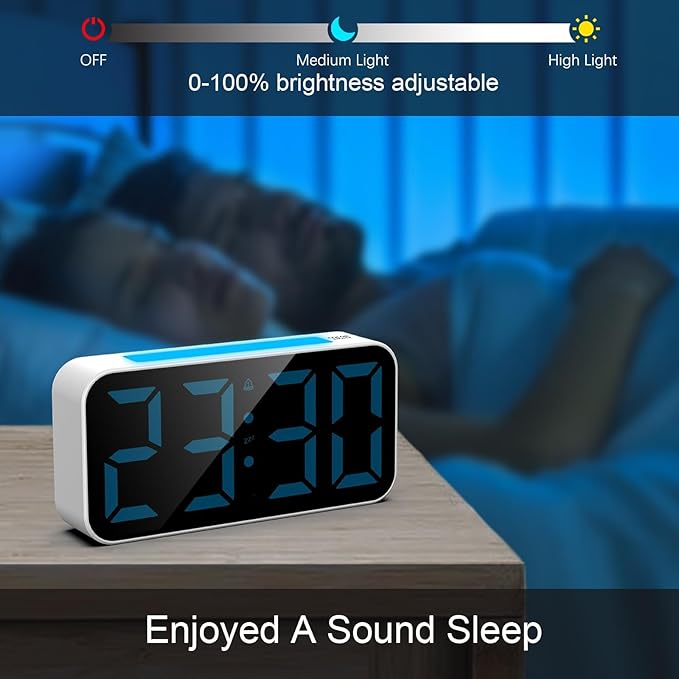 Topski Loud Alarm Clocks for Bedrooms Heavy Sleepers, Digital Clock - Image 3