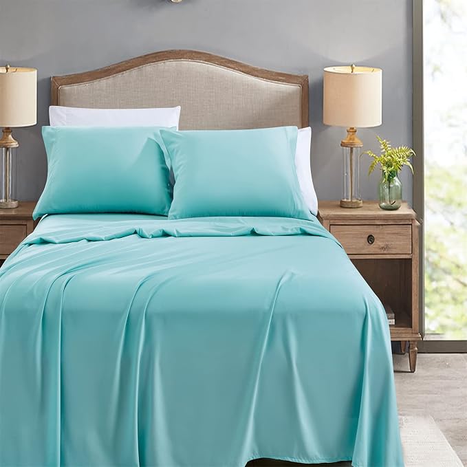 FreshCulture Twin Flat Sheets Only, Soft Microfiber Bedding Sheets - Image 2