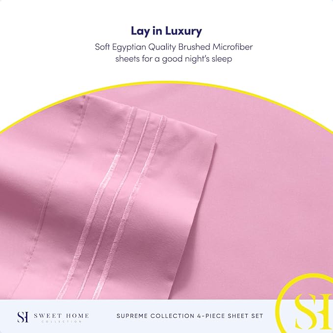 Twin Sheets - Breathable Luxury Sheets - 1800 Supreme Collection Extra Soft - Image 6