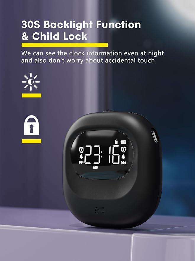 ROCAM Rechargeable Vibrating Alarm Clock Bed Shaker, 3000mAh Portable Travel - Image 9