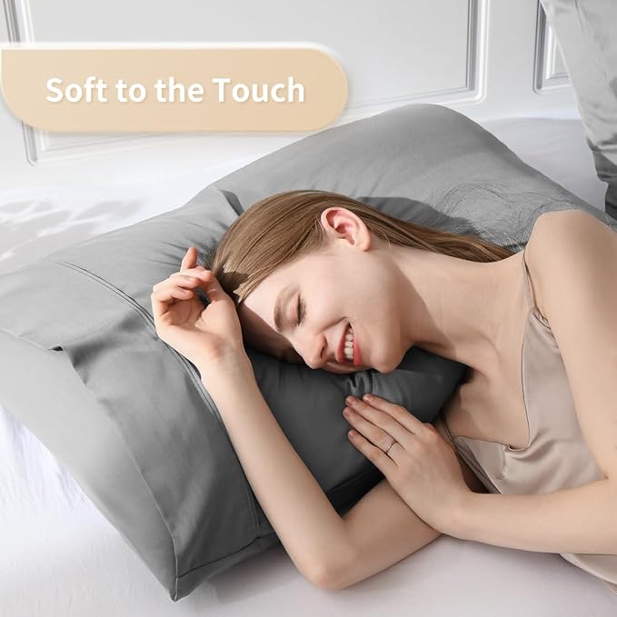 Queen Pillowcases, Cooling Viscose from Bamboo Pillow Covers - Image 3