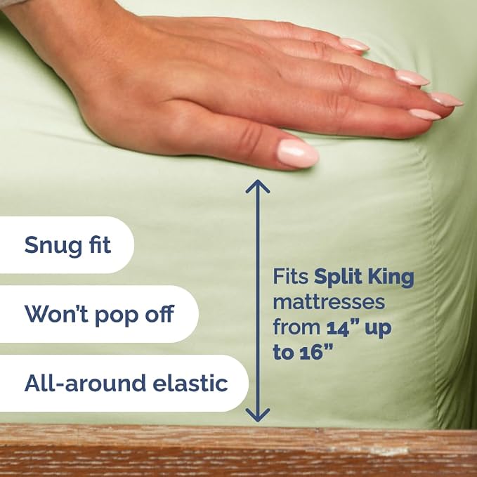Flex Top Split Head King 4 Piece Sheet Set - Image 4