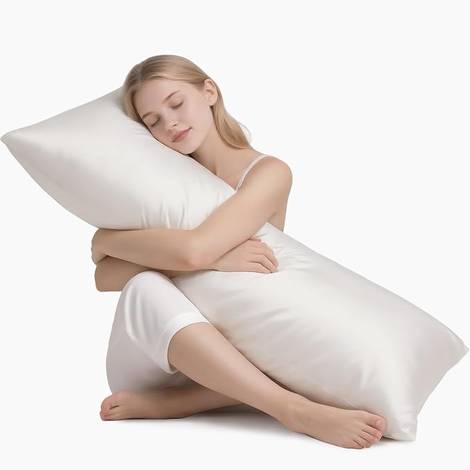 MR&HM Satin Body Pillow Cover, Soft and Breathable Body Pillow Case by MRHM