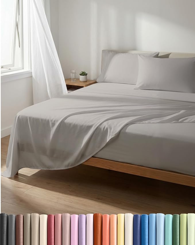 Lightweight 4 Piece Bed Sheet Set Full Size by CGKUnlimited