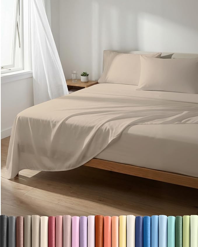 Lightweight 4 Piece Bed Sheet Set Full Size by CGKUnlimited