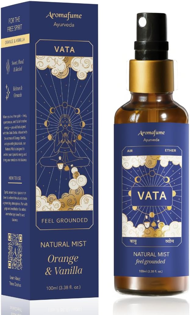 Orange & Vanilla Ayurveda Mist | Vata Balancing Room Spray | Air Freshener | by Aromafume