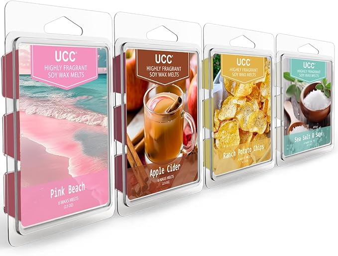 UCC Wax Melts, Premium Plant Based Natural Soy Scented Melts Cubes, Wax Melts by UCCHomeFragranceAccompany