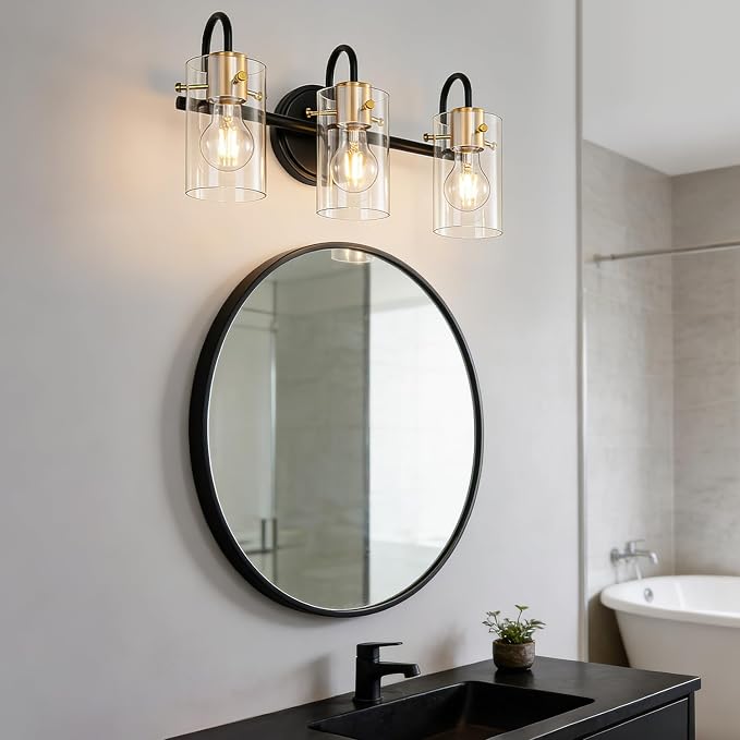 3 Light Bathroom Vanity Light, Modern Wall Sconces Wall Lamp over Mirror - Image 2
