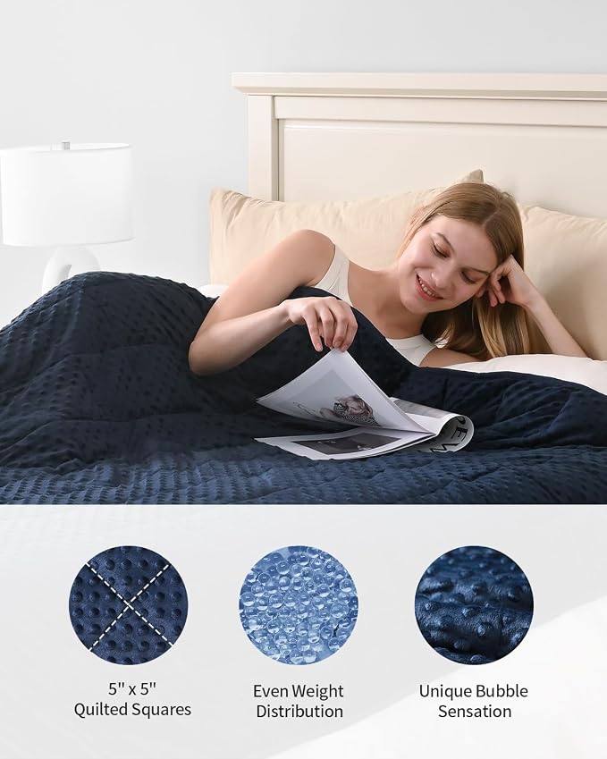 Mr. Sandman Weighted Blanket for Adults Queen Size 12 lbs, Soft Cooling Heavy - Image 4
