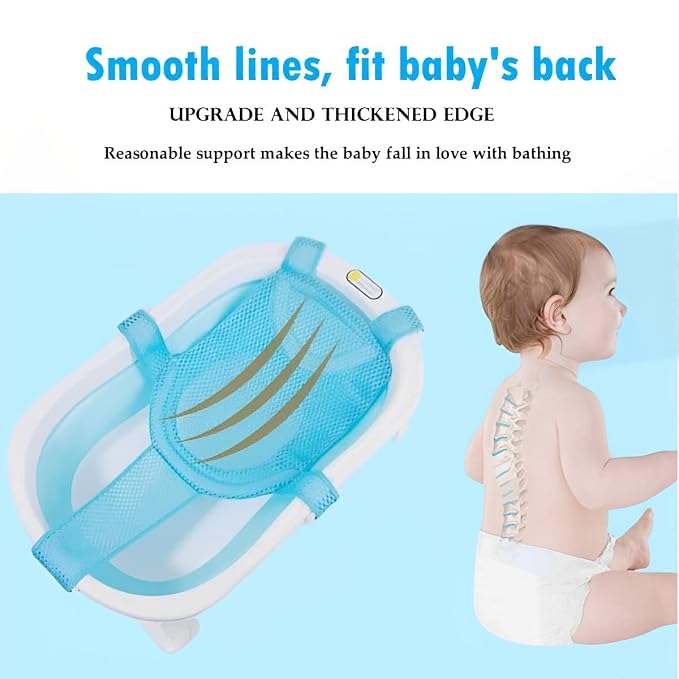 Baby Bath Support Mesh Pad Newborn Bath Tub Seat Net Non-Slip Baby Tub Mat - Image 5