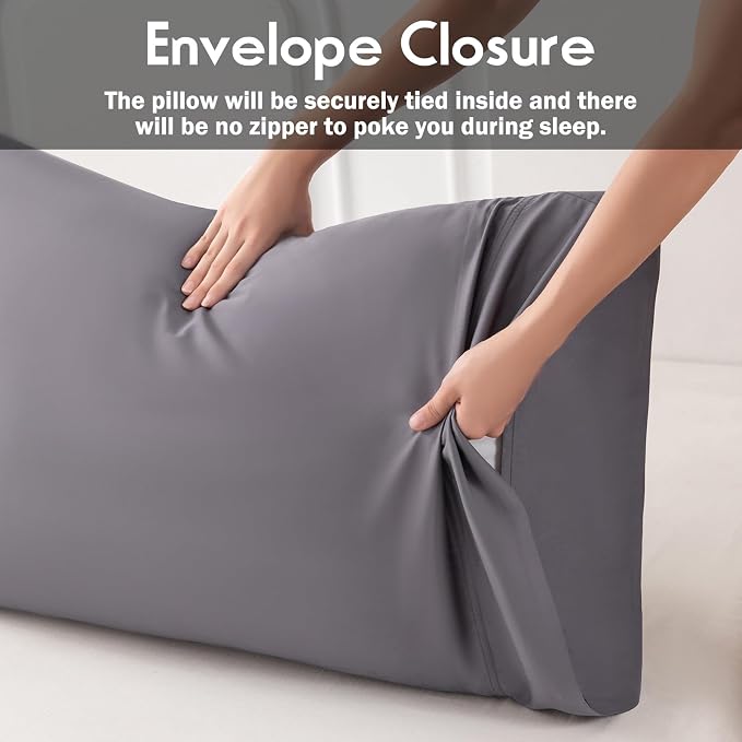 Pillowcases Queen Size 2 Pack, Cooling Viscose from Bamboo Pillow Cases - Image 4