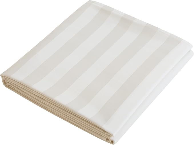 Flat Sheet Only Queen Size, 400 TC 100% Egyptian Cotton Flat Sheet Striped by ShunjieHome