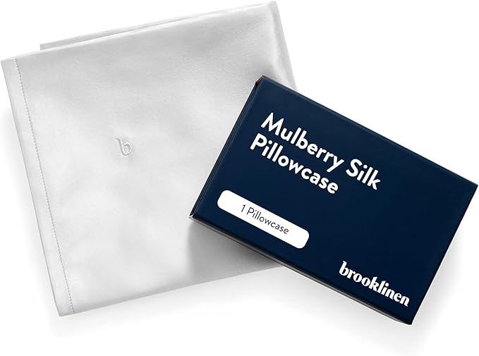 Brooklinen Mulberry Silk Pillowcase – 100% Pure Silk Pillow Case, Soft & Durable by Brooklinen