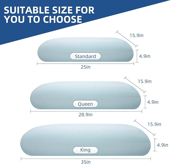 Sycoodeal Cooling Memory Foam Pillow Queen Size - Image 7