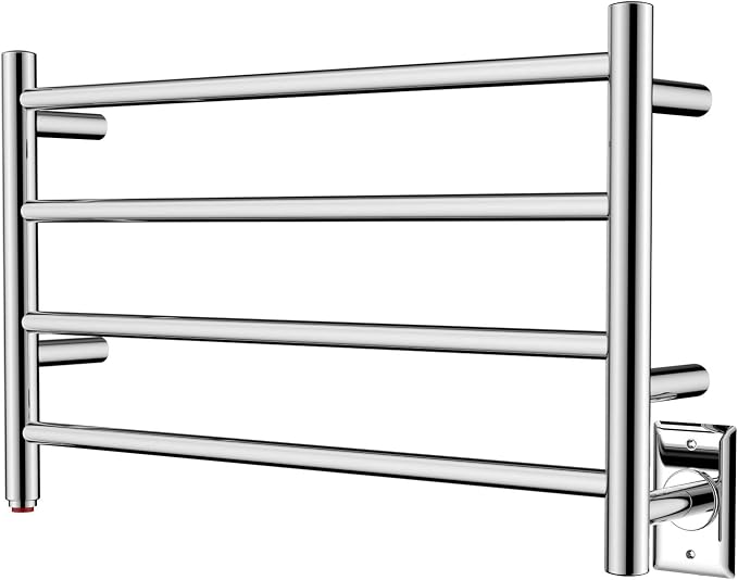 HEATGENE Towel Warmer 4 Bar Towel Dryer Wall-Mounted Plug-in Bath Towel Heater by HEATGENE