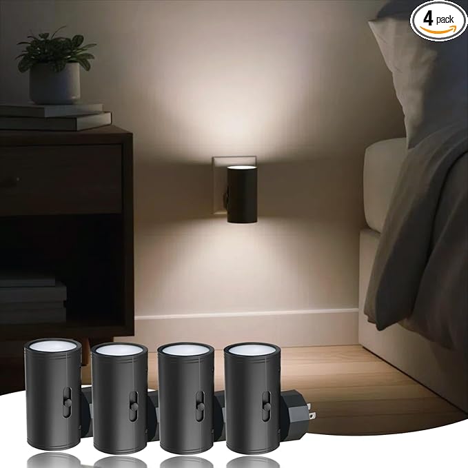 TSEXES LED Night Light Plug into Wall, 0-300LM Adjustable Brightness, Light by SuperBrightLEDCornLightBulb