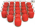 Simply Soson Scented Votive Candles, Bulk Set of 24 Red Spicy Cinnamon Clove by SimplySoson