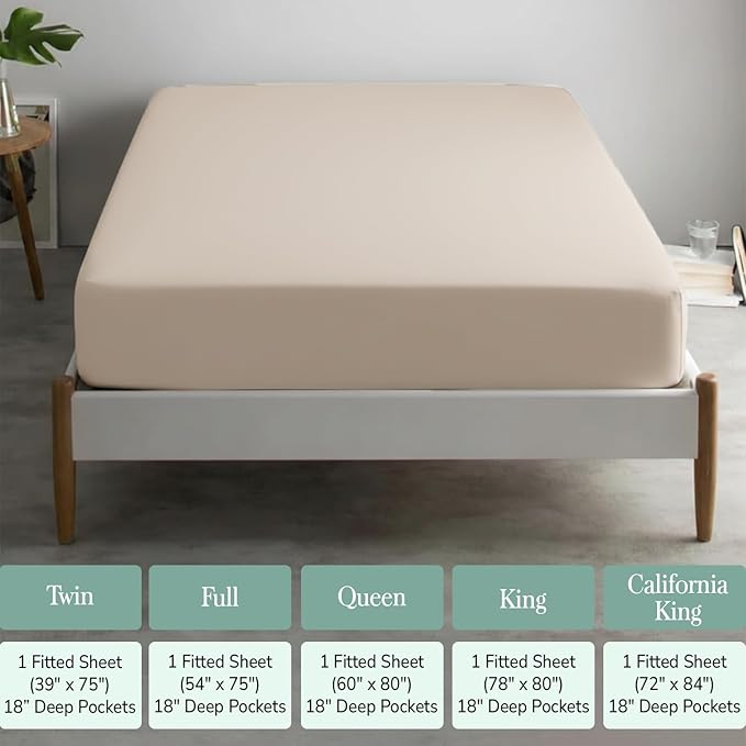 Feather & Stitch Fitted Bottom Sheet Only Twin Size 500 TC-1 Piece 100% Cotton - Image 6