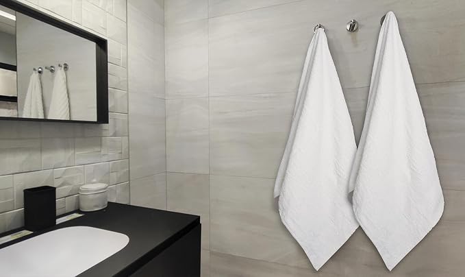 ZUPERIA White Bath Towels Bulk 24 Pack - Image 7
