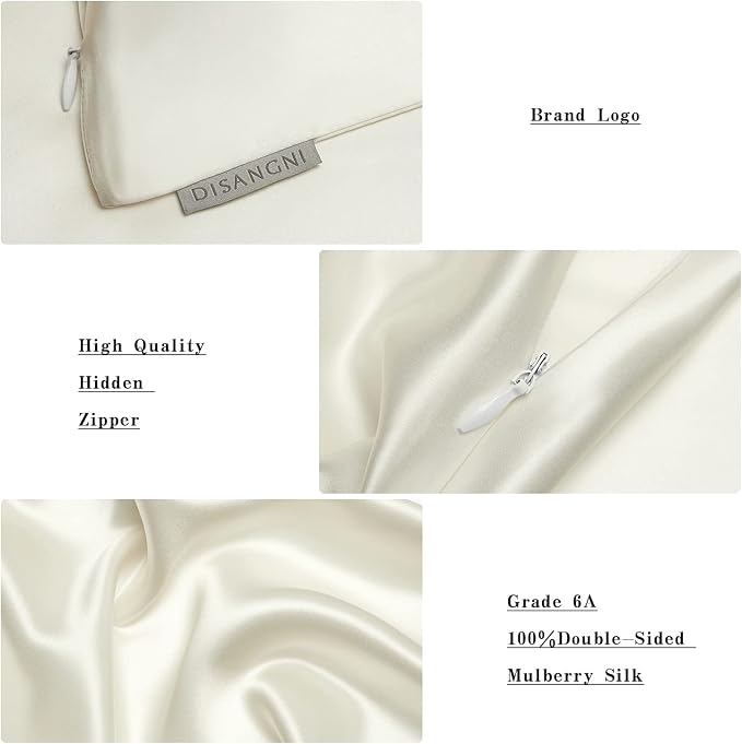 DISANGNI Silk Indulgence Set: Premium 22 Momme Mulberry Silk Pillowcase & Eye - Image 4