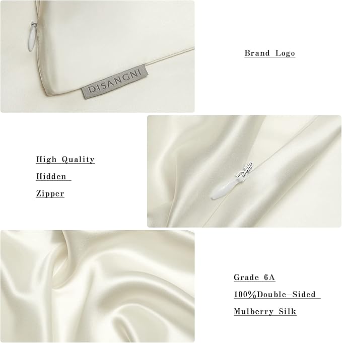 DISANGNI Silk Indulgence Set: Premium 22 Momme Mulberry Silk Pillowcase & Eye - Image 4