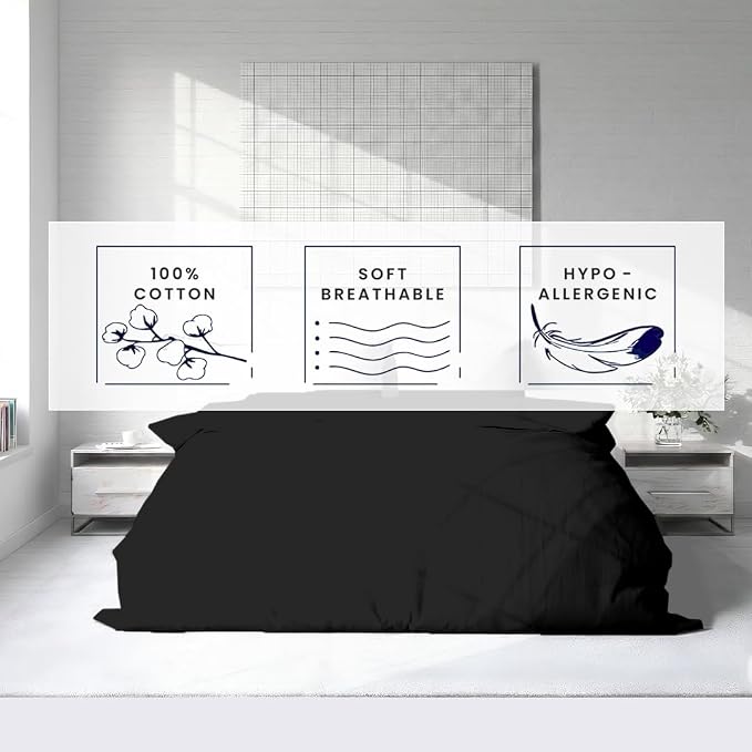 Kotton Culture 3 Pc Duvet Cover King Size Set-100% Egyptian Cotton 600 Thread - Image 5