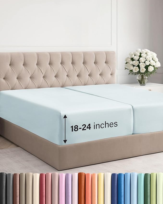 Extra Deep Split King Fitted Sheet by CGKUnlimited