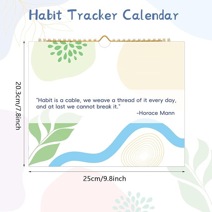 Thboxes Writable Habit Tracker Calendar, Undated 18 Months Daily, Monthly Habit - Image 3