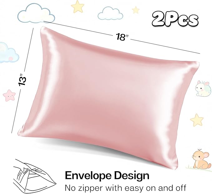 MR&HM Satin Pillowcase for Hair and Skin, Silk Satin Pillowcase 2 Pack - Image 2