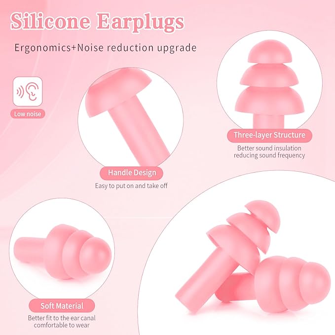 24 Pairs Pink Ear Plugs - Image 2