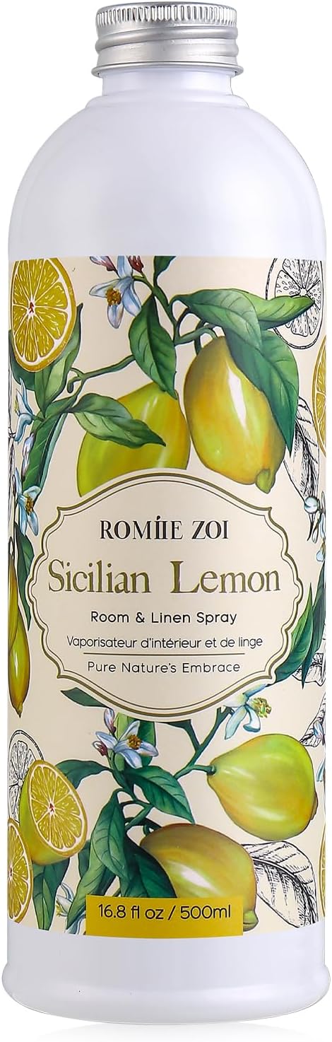 ROMIIE ZOI Lemon Room Spray Refill - 500ml / 16.8 Fl Oz - Invigorating and by ROMIIEZOI