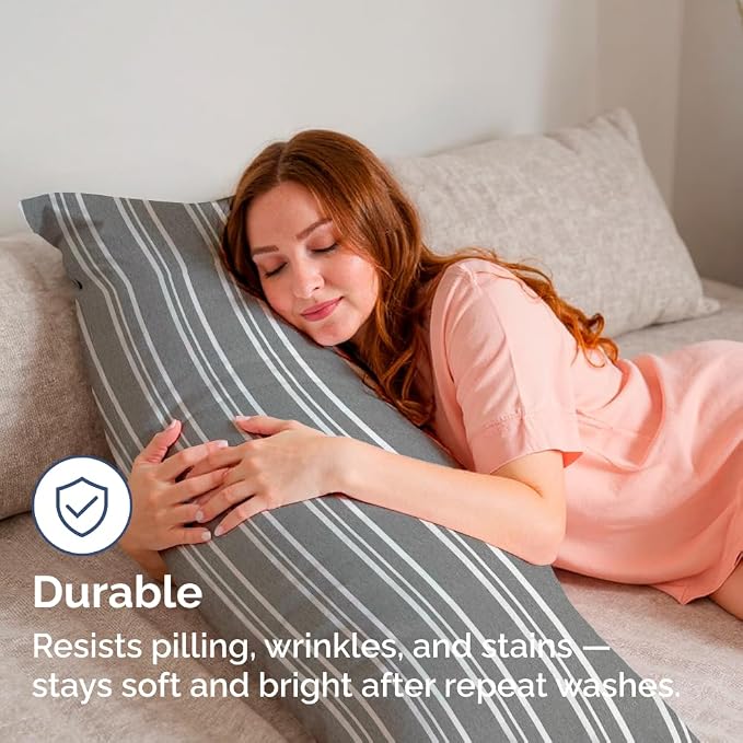 Body Pillowcases Set of 2-20x54 Long Body Pillow Case - Image 4