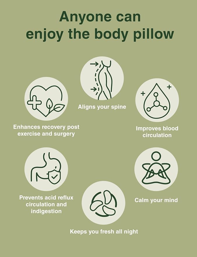 ZonLi Long Body Pillows for Adults, Memory Foam Body Pillow Adjustable - Image 6
