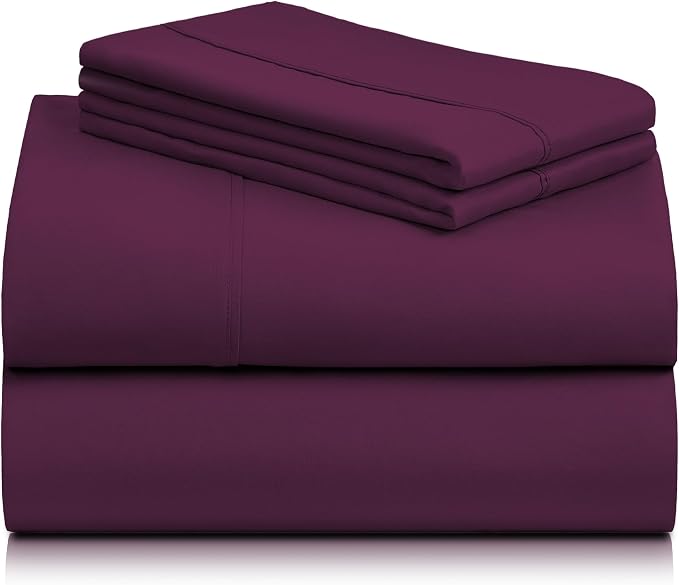 LuxClub 3 PC Sheet Set Sheets Deep Pockets 18" Eco Friendly Wrinkle Free Sheets - Image 9