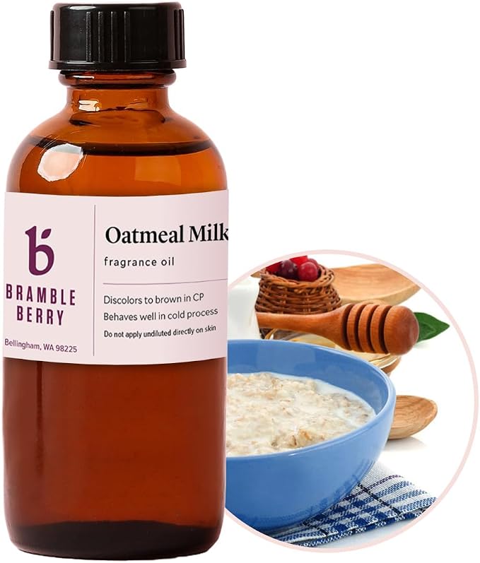 Bramble Berry Oatmeal Milk and Honey Fragrance Oil 2 oz | Warm Sweet Scent by BrambleBerry