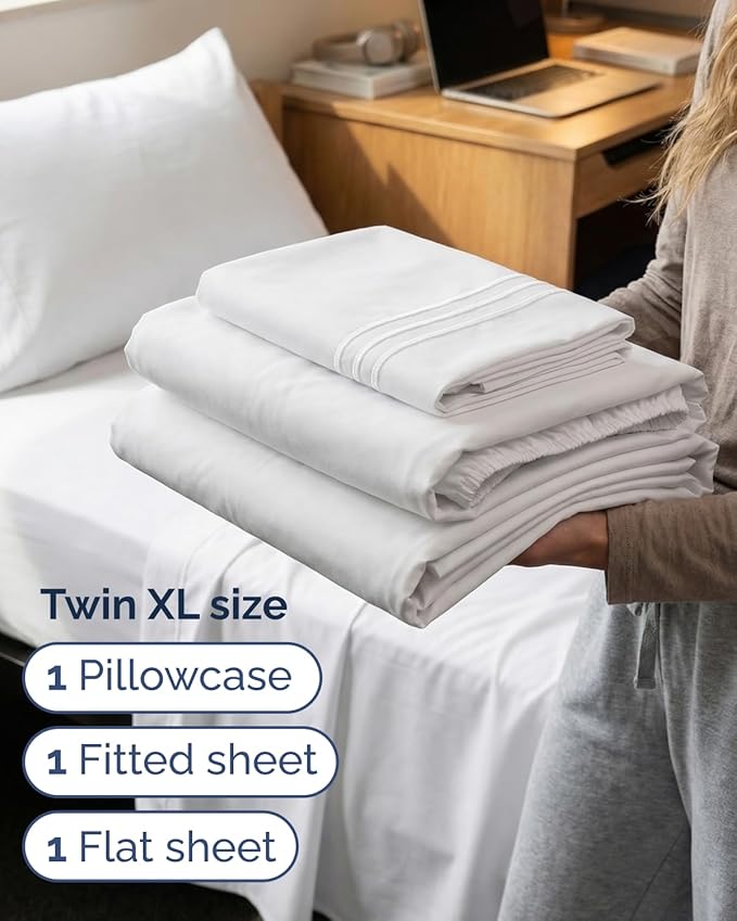 Twin XL Size 3 Piece Sheet Set - Image 3