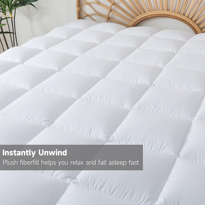 Memory Foam Mattress Topper 2inch+2inch Queen Size, Pressure-Relieving Bed - Image 4